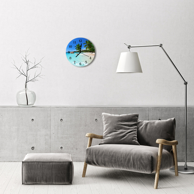 Reloj de vidrio para cocina Playa