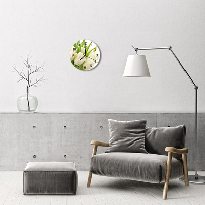 Reloj de vidrio para cocina Tulipanes