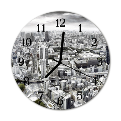 Reloj de vidrio para cocina Ciudad