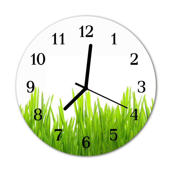 Reloj de vidrio para cocina Hierba