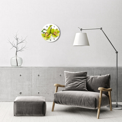 Reloj de vidrio para cocina Orquídea