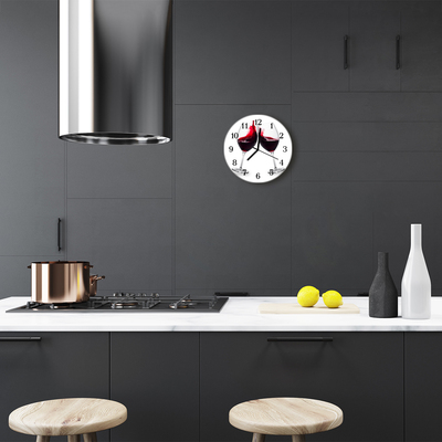 Reloj de vidrio para cocina Vino