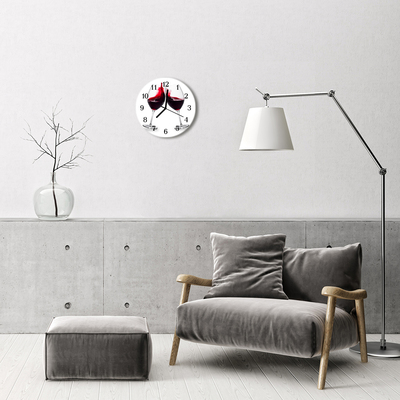 Reloj de vidrio para cocina Vino