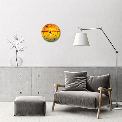 Reloj de vidrio para cocina Puesta del sol