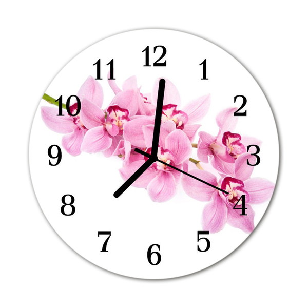 Reloj de vidrio para cocina Orquídea