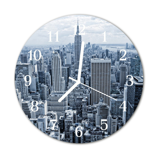 Reloj de vidrio para cocina Ciudad