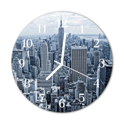 Reloj de vidrio para cocina Ciudad