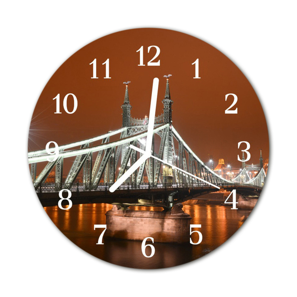 Reloj de vidrio para cocina Puente