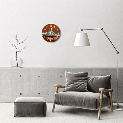 Reloj de vidrio para cocina Puente