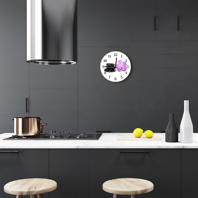 Reloj de vidrio para cocina Piedras