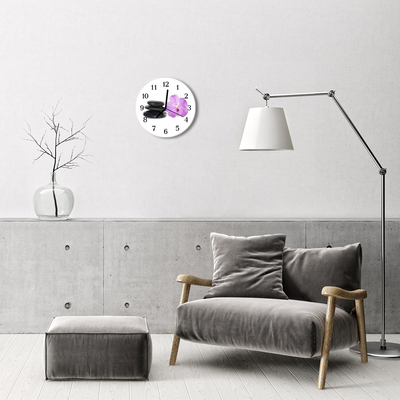 Reloj de vidrio para cocina Piedras
