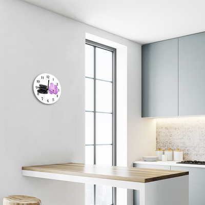 Reloj de vidrio para cocina Piedras