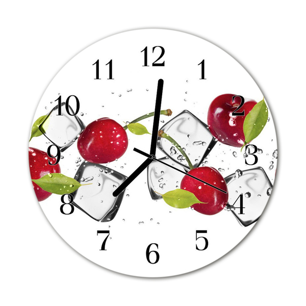 Reloj de vidrio para cocina Guindas