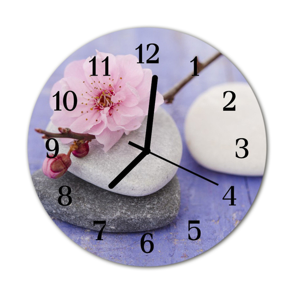 Reloj de vidrio para cocina Piedras
