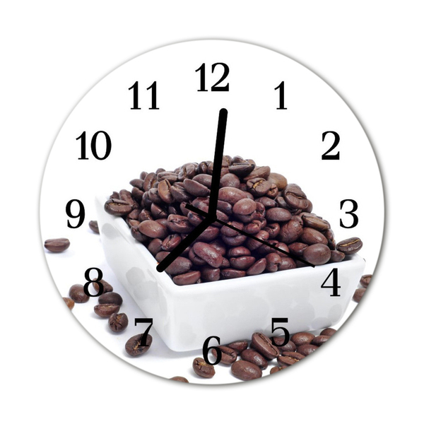Reloj de vidrio para cocina Granos de café