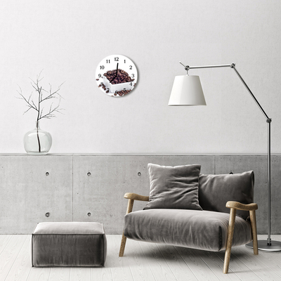 Reloj de vidrio para cocina Granos de café
