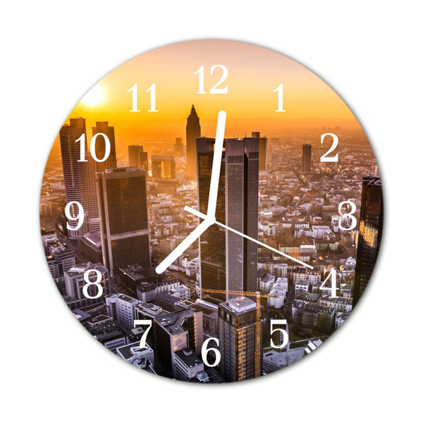 Reloj de vidrio para cocina Puesta del sol