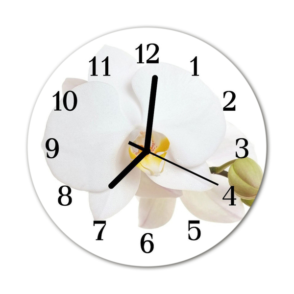 Reloj de vidrio para cocina Orquídea
