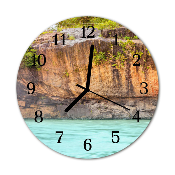 Reloj de vidrio para cocina Acantilado