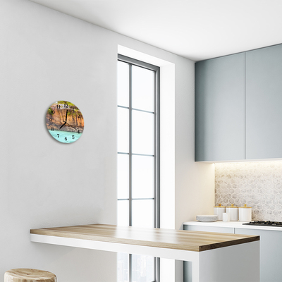 Reloj de vidrio para cocina Acantilado