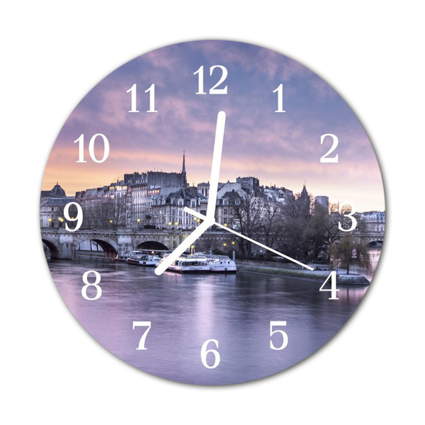 Reloj de vidrio Ciudad ríos