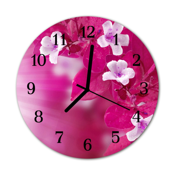 Reloj de vidrio Flores