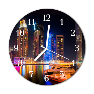 Reloj de vidrio Ciudad edificios