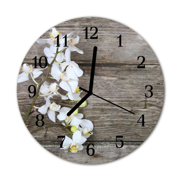 Reloj de vidrio Orquídea flor