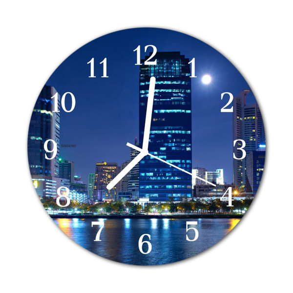 Reloj de vidrio Noche ciudades