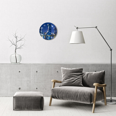 Reloj de vidrio Noche ciudades