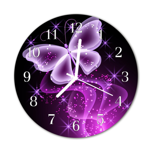 Reloj de vidrio Mariposa