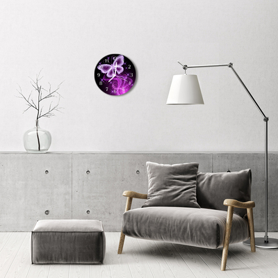 Reloj de vidrio Mariposa