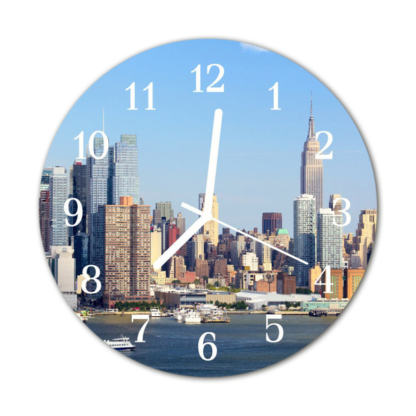 Reloj de vidrio Ciudad edificios
