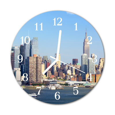 Reloj de vidrio Ciudad edificios