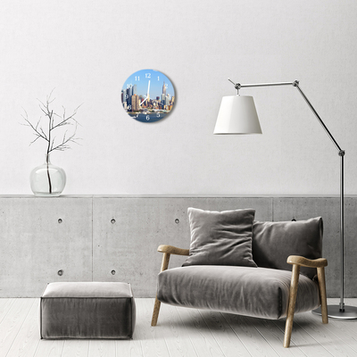 Reloj de vidrio Ciudad edificios