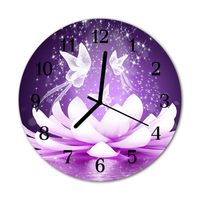 Reloj de vidrio Flor