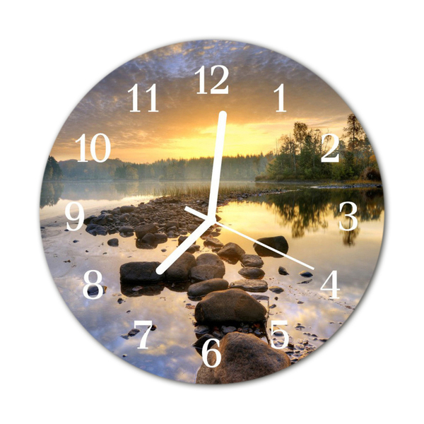 Reloj de vidrio Lago naturaleza
