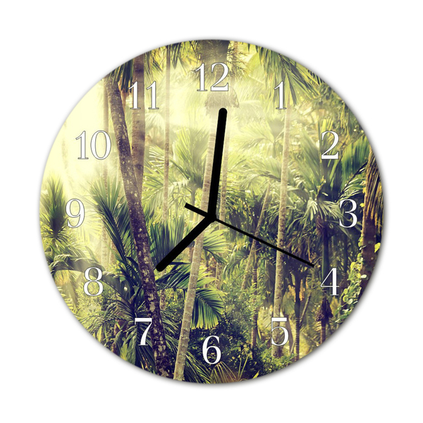 Reloj de vidrio Palmeras