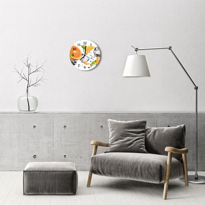 Reloj de vidrio Naranjas