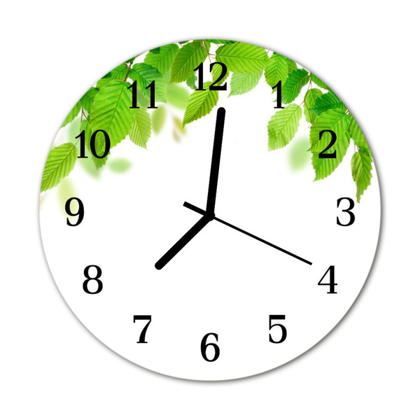 Reloj de vidrio Hojas