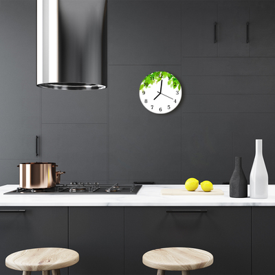 Reloj de vidrio Hojas
