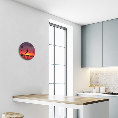 Reloj de vidrio Puesta del sol