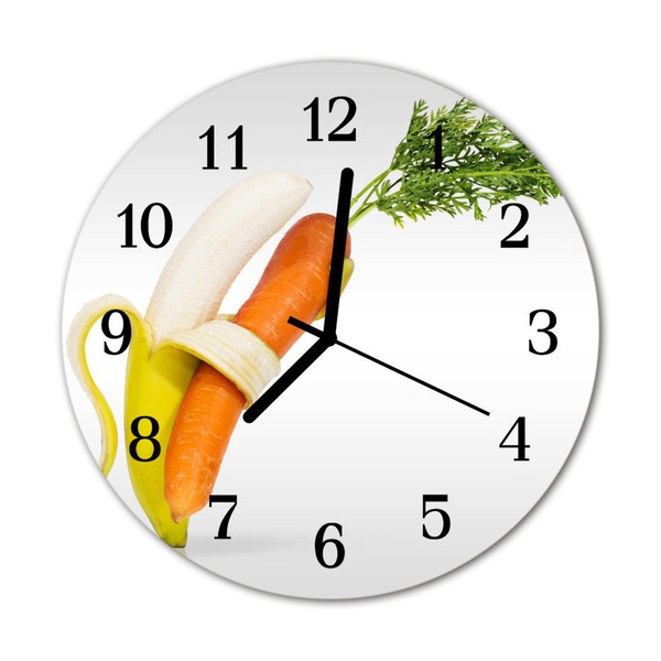 Reloj de vidrio Zanahoria plátano