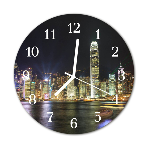 Reloj de vidrio Ciudad edificios