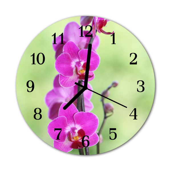 Reloj de vidrio Orquídea