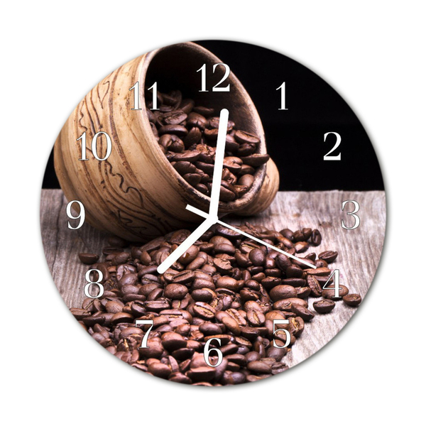 Reloj de vidrio Granos de café