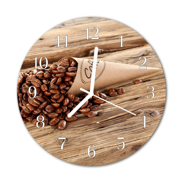 Reloj de vidrio Granos de café