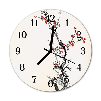 Reloj de vidrio Flores