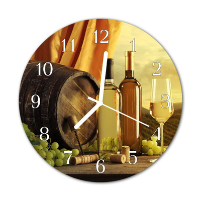 Reloj de vidrio Barril para el vino