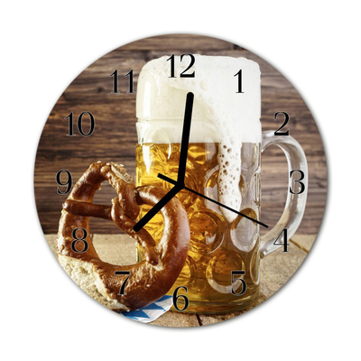 Reloj de vidrio Pretzel cerveza